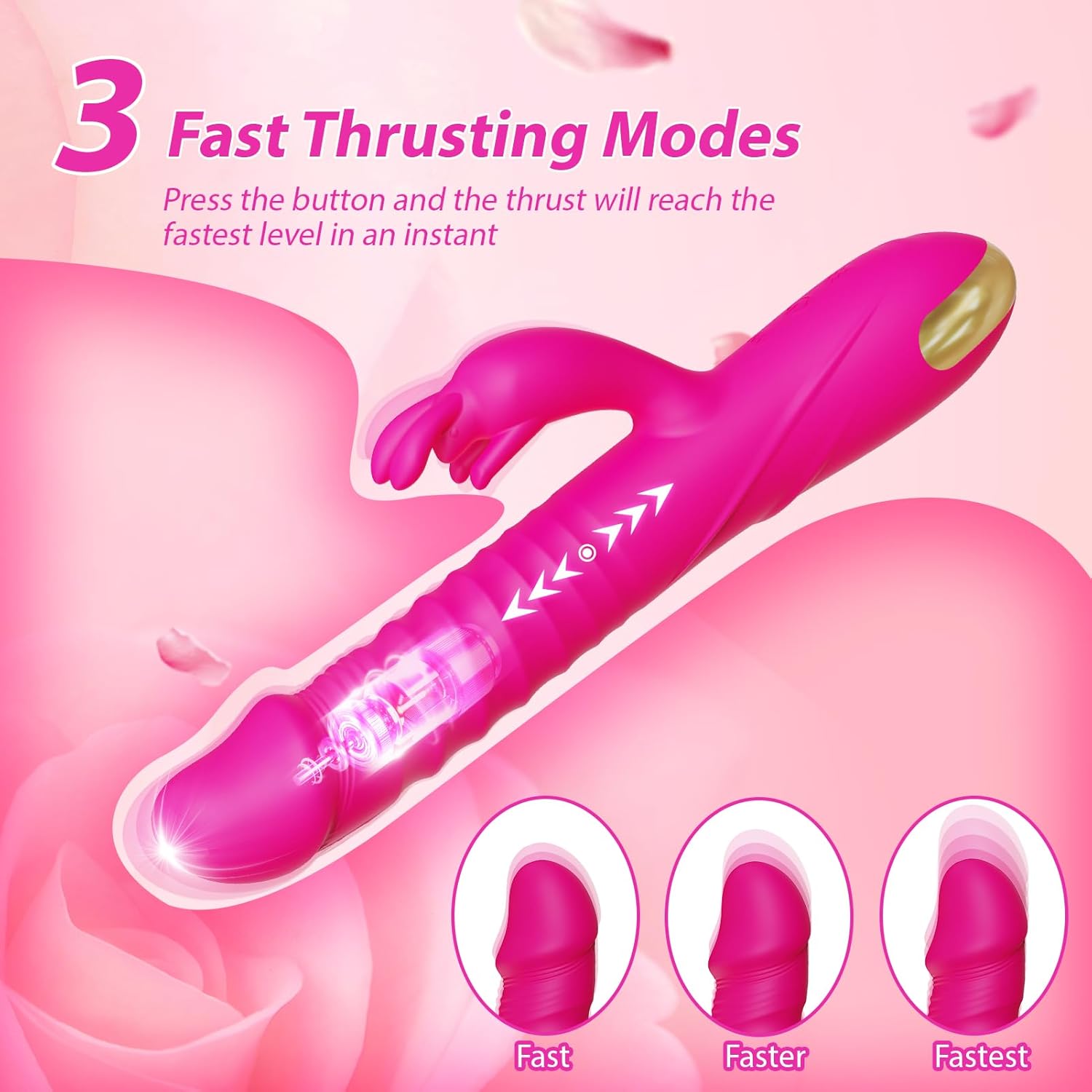 Thrusting Dildo Vibrator Sex Toy for Women thumbnail 3