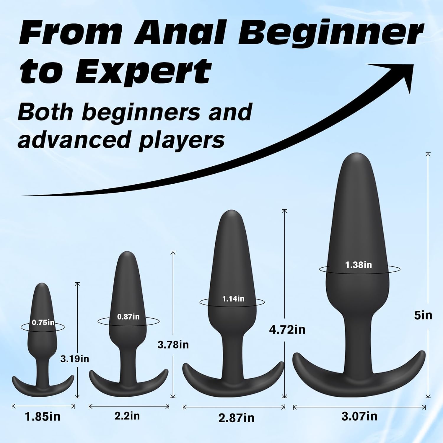 4 PCS Silicone Anal Butt Plug Set thumbnail 3