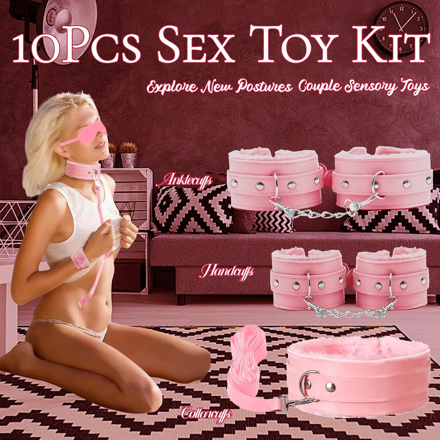 10 PCS BDSM Bondage Kit for Beginners thumbnail 3