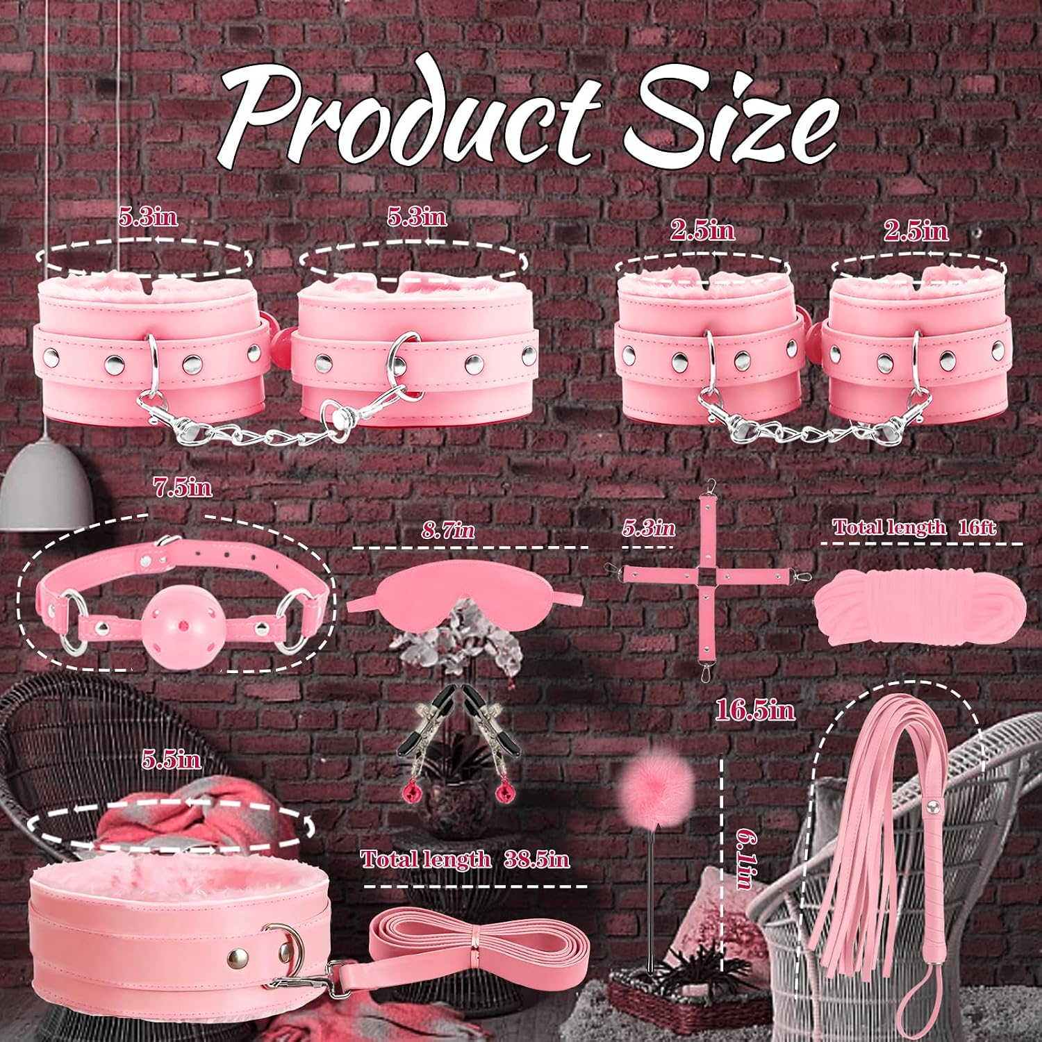 10 PCS BDSM Bondage Kit for Beginners thumbnail 2