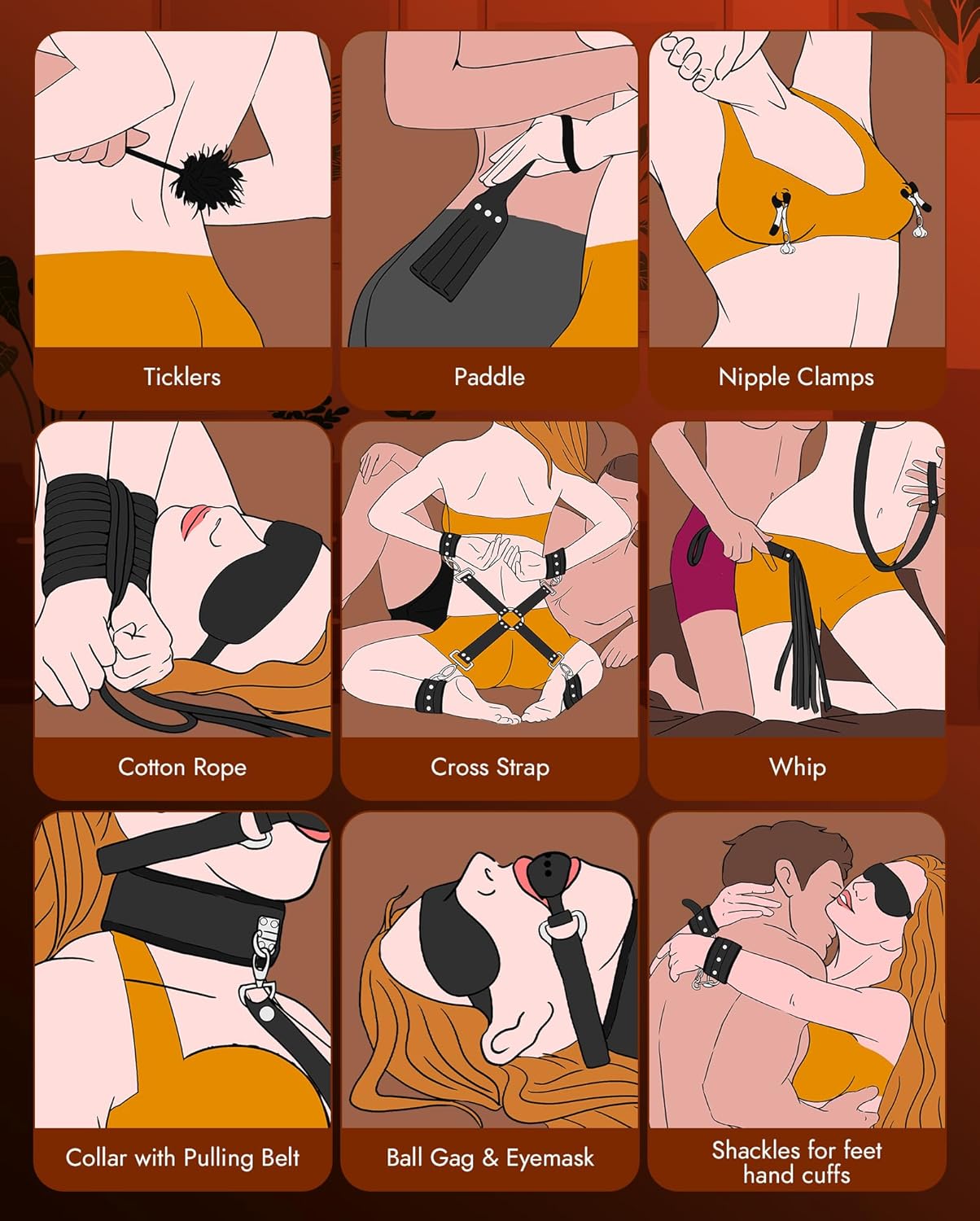 11 PCS BDSM Bondage Restraint Kit thumbnail 3