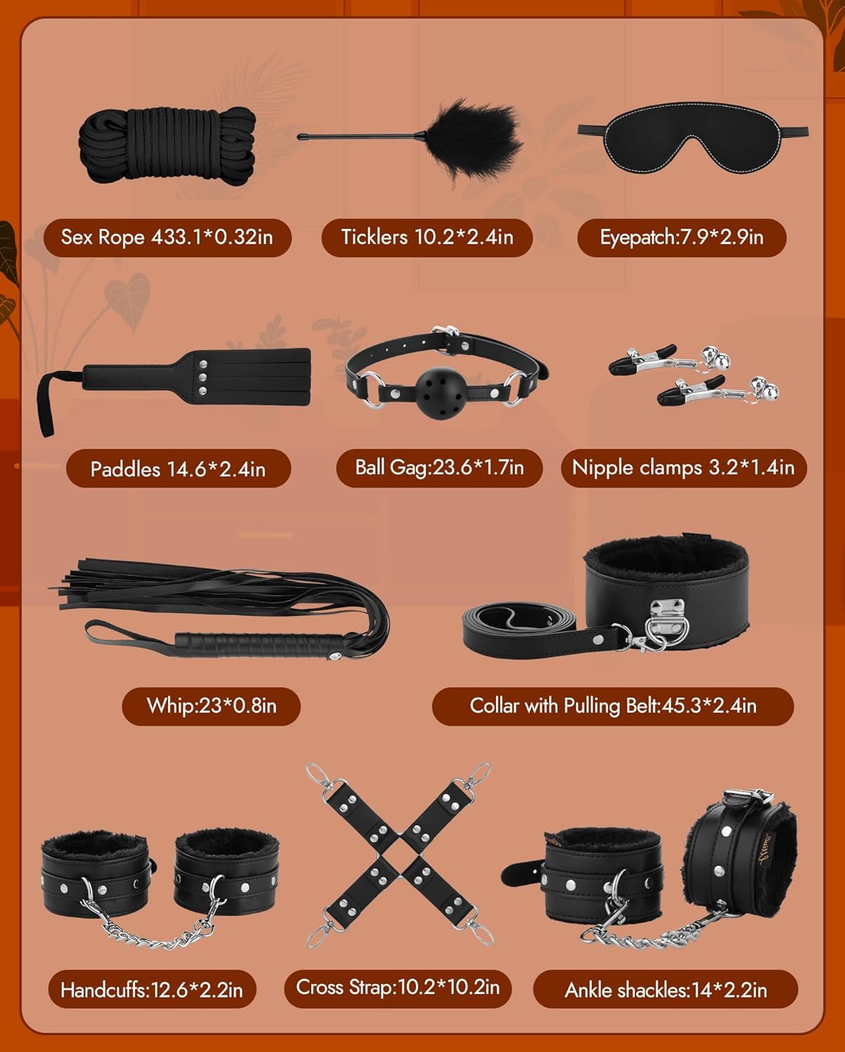 11 PCS BDSM Bondage Restraint Kit thumbnail 2