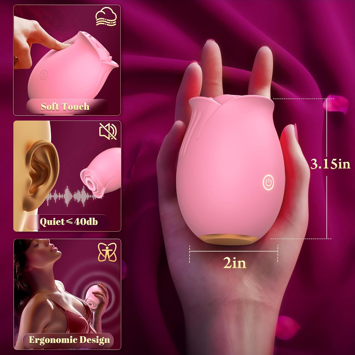 APP Control Rose Vibrator for Women thumbnail 2