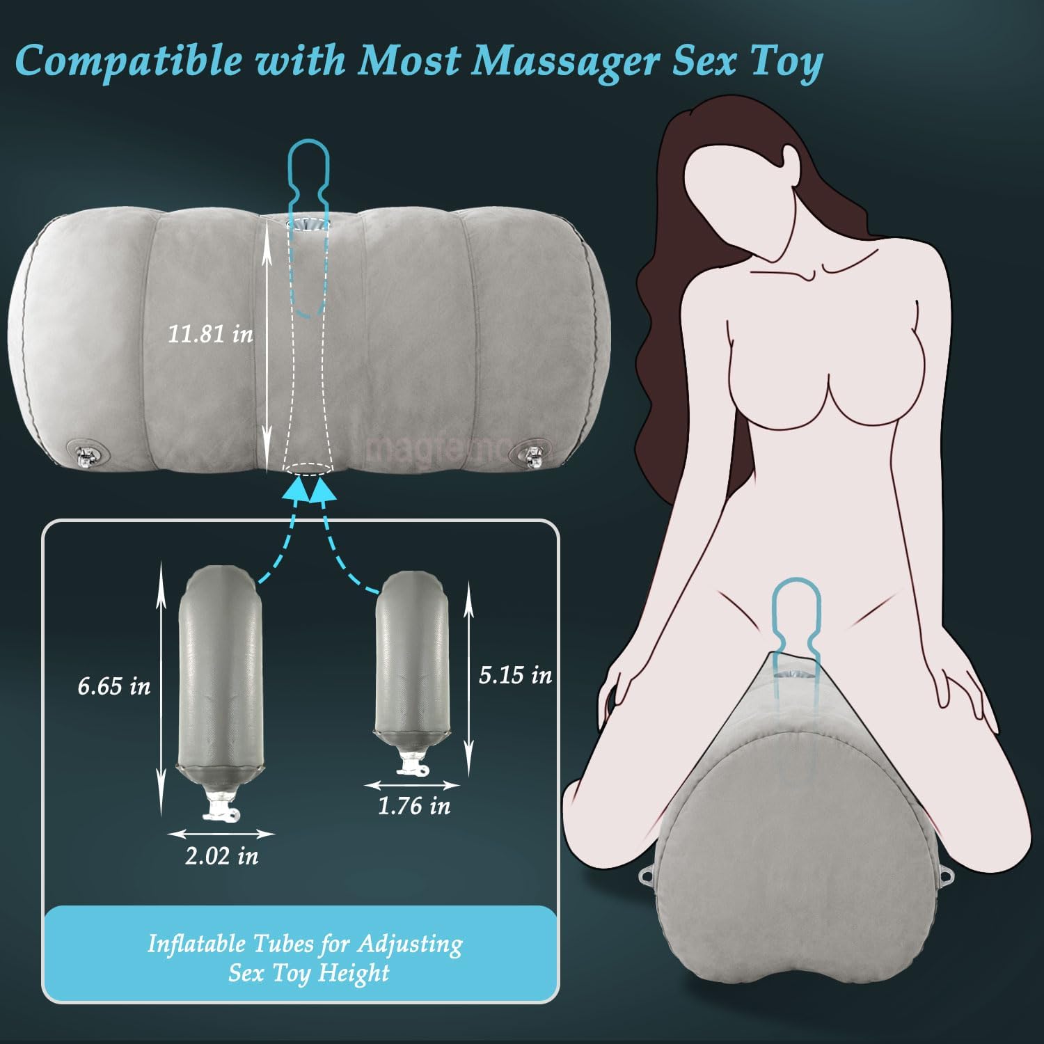 Inflatable Sex Pillow with BDSM Kit for Couples thumbnail 2