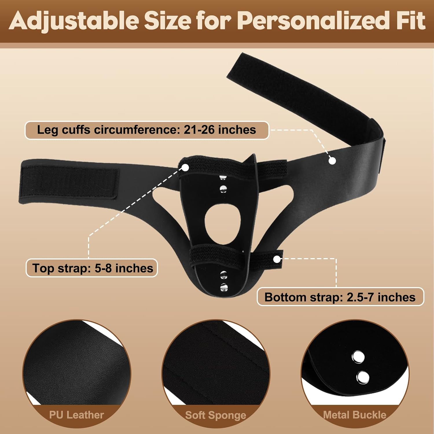 BDSM Harness Vibrator Holder for Women thumbnail 2