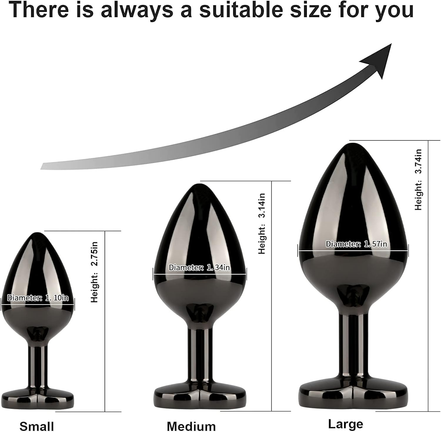 Metal Butt Plug Adult Trainer Kit Toy thumbnail 3