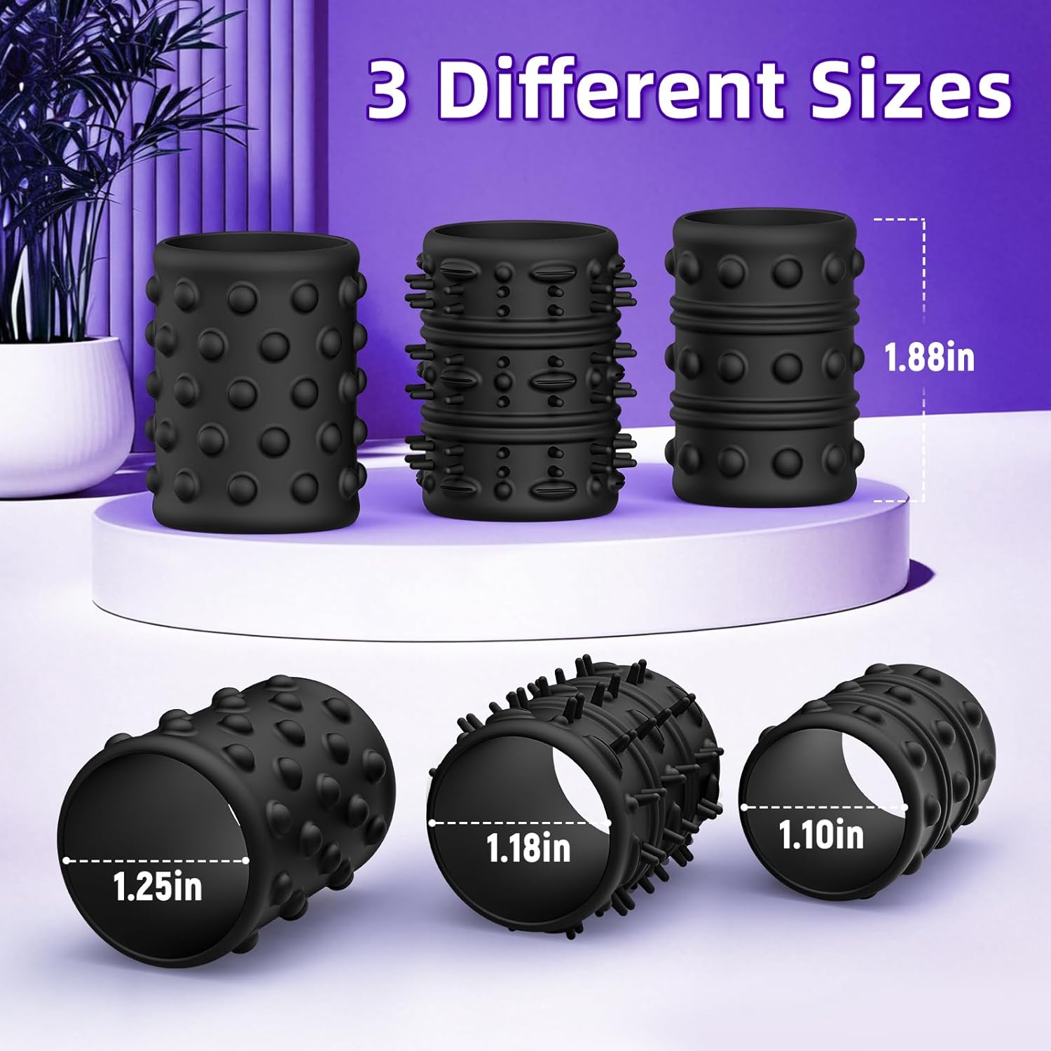 6 PCS Penis Sleeve Cock Ring Set thumbnail 2