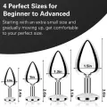 4 PCS Stainless Steel Anal Plug Kit thumbnail 2