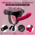 Vibrating Strap On Dildo Women Sex Toy with Harness thumbnail 3