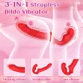 Strapless Thrusting Dildo Vibrator with Silicone Toy thumbnail 3