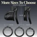 Lightweight Male Chastity Cage with 3 Adjustable Rings thumbnail 3
