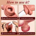 Silicone Penis Sleeve Extender with Cock Ring for Couples thumbnail 2