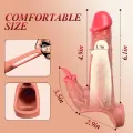 Silicone Penis Sleeve Extender with Cock Ring for Couples thumbnail 3
