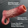 Realistic Silicone Penis Sleeve with Testicle Ring for Men thumbnail 2