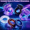 6 Pcs Waterproof Vibrating Cock Ring Set for Men thumbnail 3