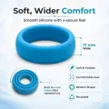 Wide 6 Size Firm Silicone Cock Ring Set for Men thumbnail 2