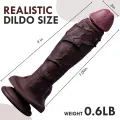 9 Inch Thick Black Suction Dildo for Women thumbnail 4