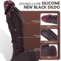9 Inch Thick Black Suction Dildo for Women thumbnail 3