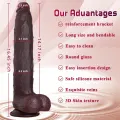 16 Inch Giant Black Silicone Suction Dildo thumbnail 2