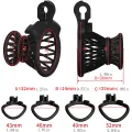 Inverted Male Chastity Cage Belt with 4 Rings thumbnail 3