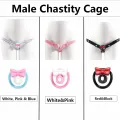 Blue Bow Resin Penis Male Chastity Cage thumbnail 2