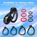 Male Penis Chastity Cage with 6 Cock Rings thumbnail 3