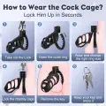 Adjustable Male Chastity Cage with Invisible Lock thumbnail 2