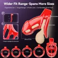 Red Male Chastity Cage with Invisible Lock thumbnail 3