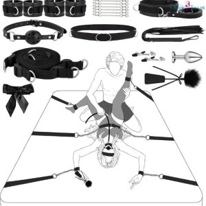 Buy BDSM Bed Restraint Kit with Handcuffs