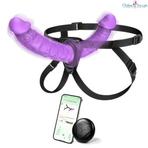 Strap On Dildo Vibrator with Adjustable Harness