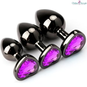 3 PCS Metal Anal Plug Training Set for Beginners