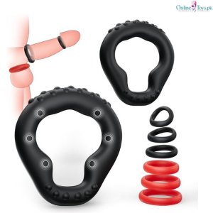 8 Piece Silicone Penis Ring Set for Men