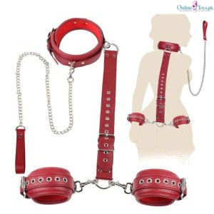 Adjustable BDSM Neck Wrist Restraint Set Sex Toy