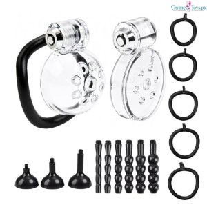 Male Press Lock Urethral Chastity Device Sets